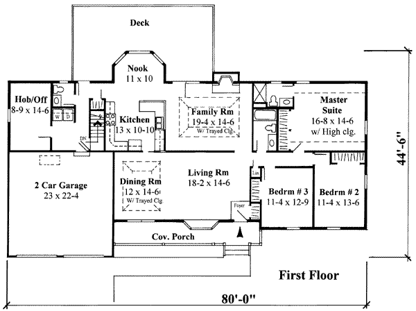 Traditional Floor Plan - Main Floor Plan #75-139