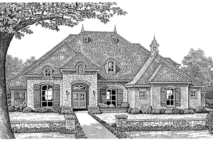 Dream House Plan - European Exterior - Front Elevation Plan #310-1190