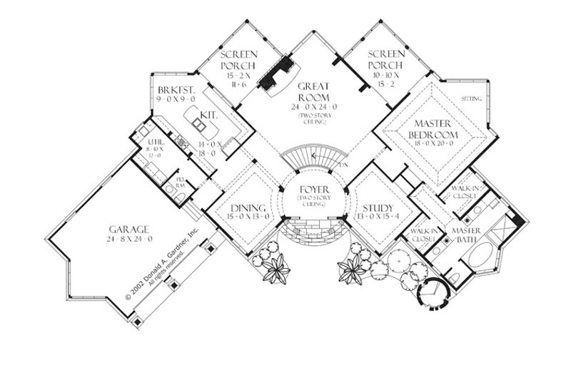 Home Plan - Floor Plan - Main Floor for European House Plan #929-941 - 3 bed, 3.5 bath