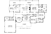 European Style House Plan - 3 Beds 2.5 Baths 2027 Sq/Ft Plan #929-303 