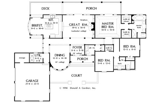 Floor Plan - Main Floor for European House Plan #929-303 - 3 bed, 2.5 bath