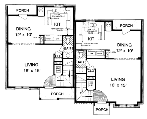 Home Plan - Tudor Floor Plan - Main Floor Plan #45-407