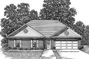 Ranch Style House Plan - 3 Beds 2 Baths 1302 Sq/Ft Plan #56-658 