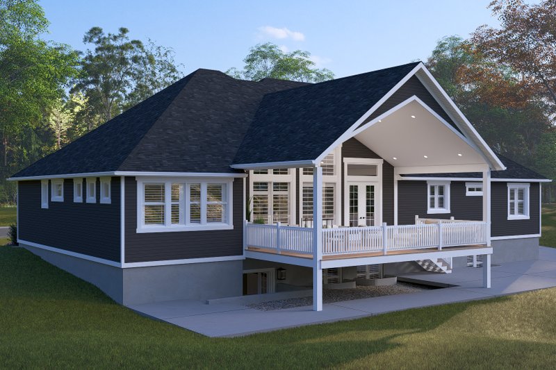 Architectural House Design - Exterior - Rear Elevation for Craftsman House Plan #1060-496 - 3 bed, 2.5 bath