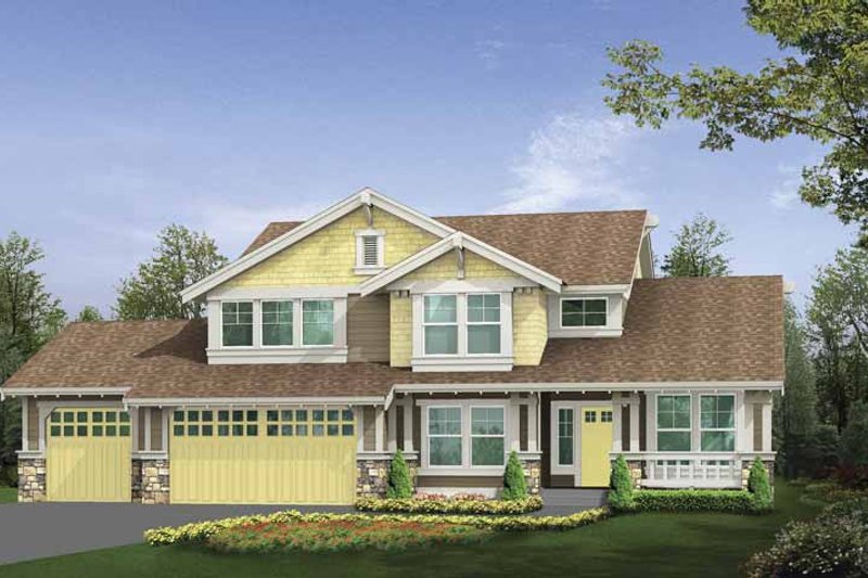 Dream House Plan - Craftsman Exterior - Front Elevation Plan #132-357