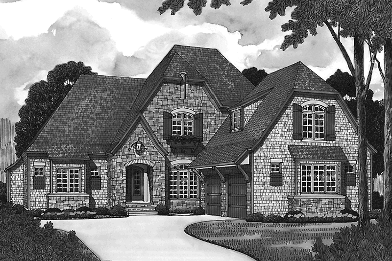 House Plan Design - Exterior - Front Elevation 3 for Country House Plan #453-444 - 3 bed, 3.5 bath