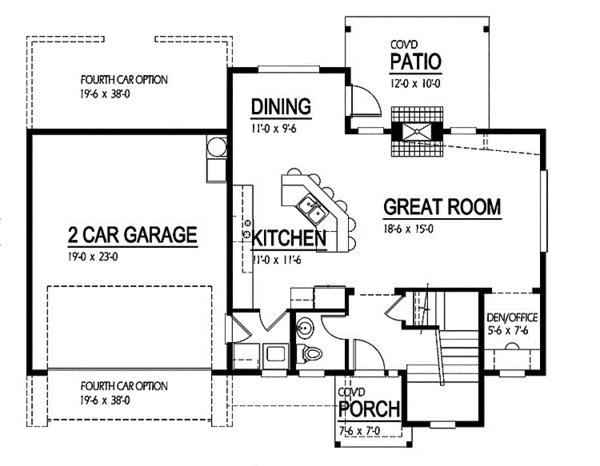 Architectural House Design - Contemporary Floor Plan - Main Floor Plan #569-4