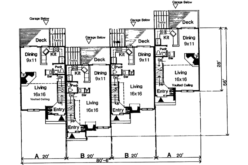 Dream House Plan - Floor Plan - Main Floor for Prairie House Plan #320-1163 - 1 bed, 1.5 bath