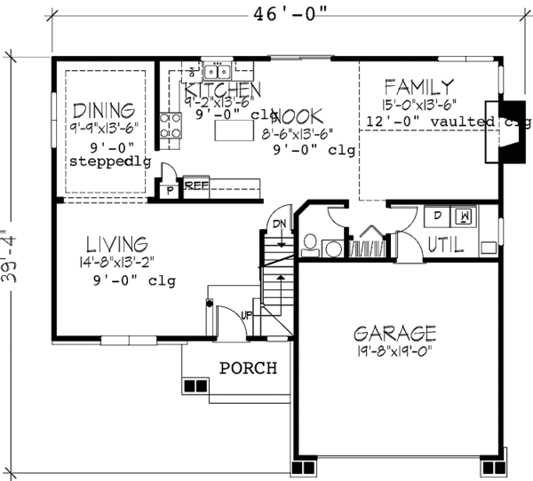 House Blueprint - Country Floor Plan - Main Floor Plan #320-1418
