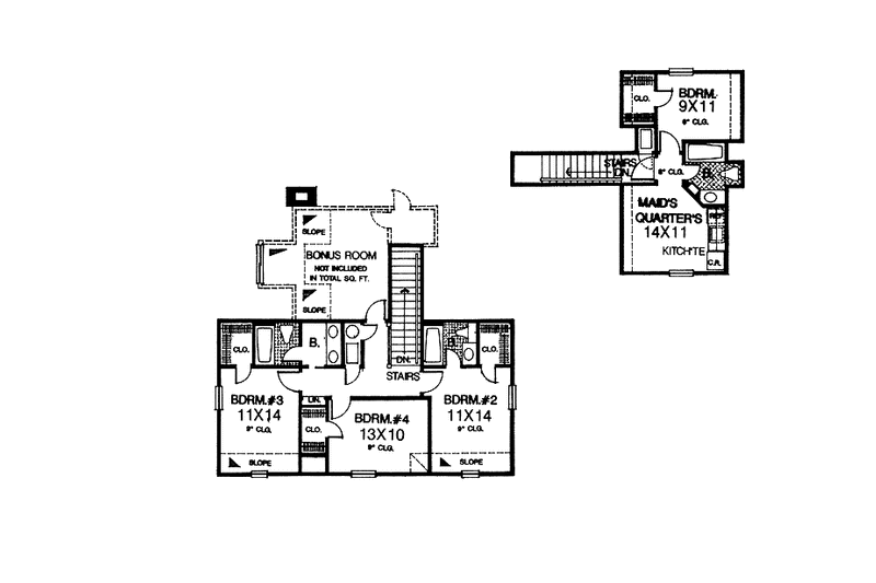 Dream House Plan - Floor Plan - Upper Floor for Craftsman House Plan #310-1108 - 5 bed, 4.5 bath
