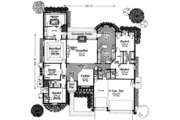 European Style House Plan - 4 Beds 3 Baths 2689 Sq/Ft Plan #310-546 