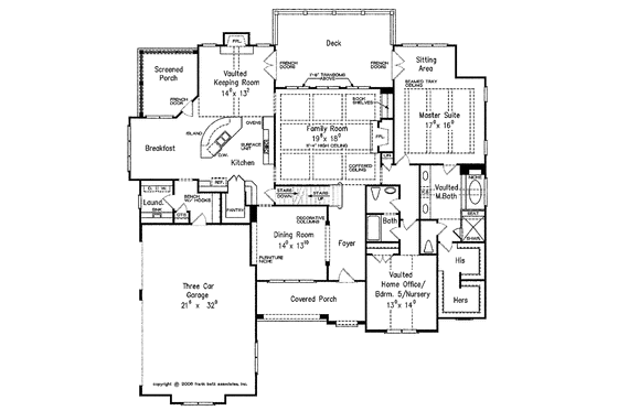 Floor Plan - Main Floor for European House Plan #927-400 - 4 bed, 4 bath