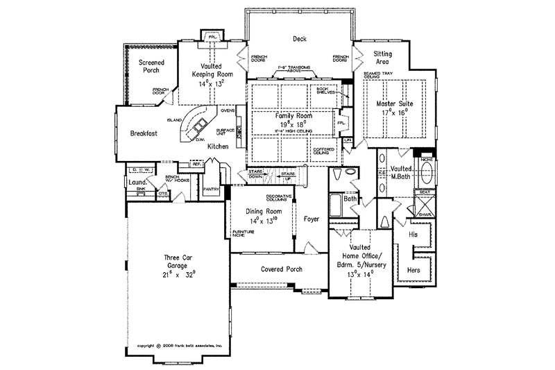 Architectural House Design - Floor Plan - Main Floor for European House Plan #927-400 - 4 bed, 4 bath