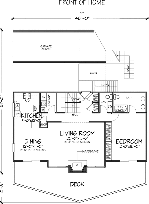 Home Plan - Contemporary Floor Plan - Main Floor Plan #320-1016