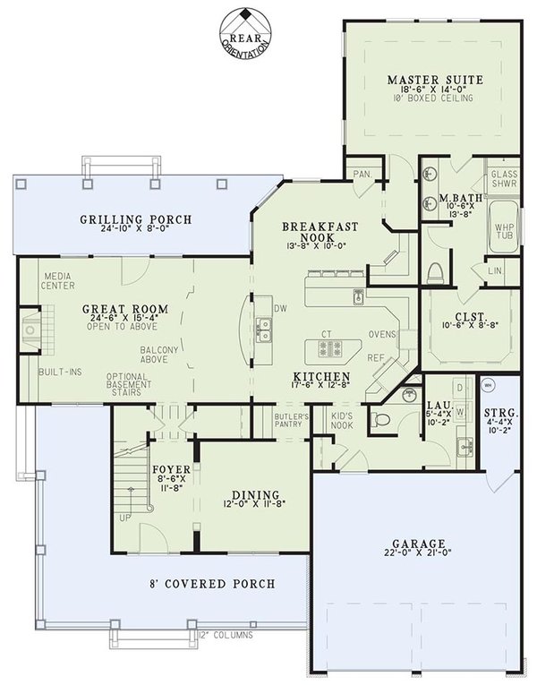 Home Plan - Country Floor Plan - Main Floor Plan #17-2767