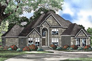 Exterior - Front Elevation 3 for Traditional House Plan #17-3222 - 4 bed, 3 bath