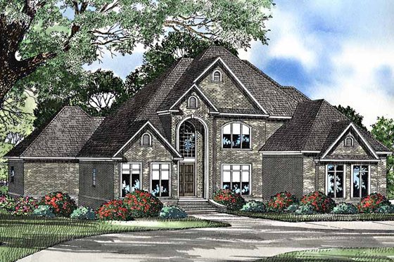 Exterior - Front Elevation 3 for Traditional House Plan #17-3222 - 4 bed, 3 bath