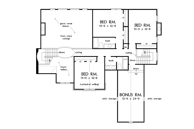 Home Plan - Floor Plan - Upper Floor for Country House Plan #929-434 - 5 bed, 4 bath