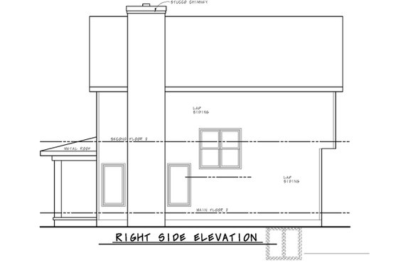 Exterior - Other Elevation 3 for Farmhouse House Plan #20-2564 - 4 bed, 2.5 bath
