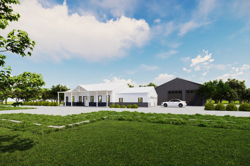 House Design - Exterior - Other Elevation 8 for Barndominium House Plan #1107-11 - 3 bed, 3 bath