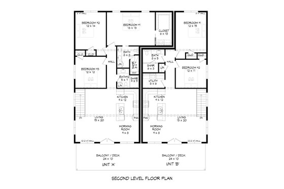Floor Plan - Main Floor for Contemporary House Plan #932-51 - 5 bed, 3.5 bath
