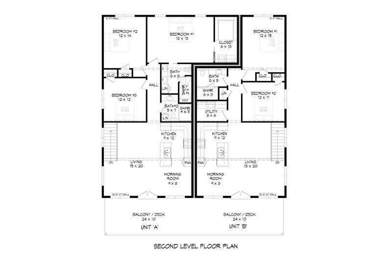 Contemporary Style House Plan - 5 Beds 3.5 Baths 3020 Sq/Ft Plan #932 ...