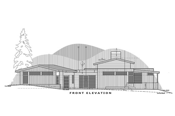 Exterior - Front Elevation 9 for Contemporary House Plan #892-22 - 3 bed, 3.5 bath