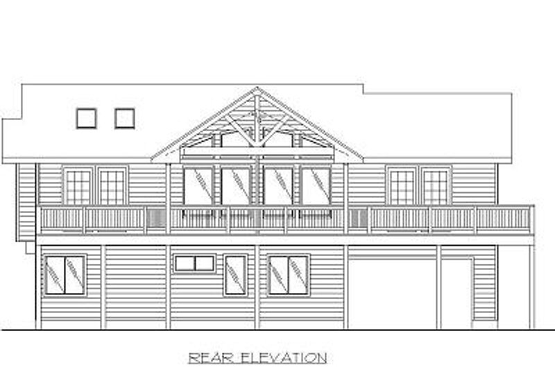 Dream House Plan - Exterior - Rear Elevation for Beach House Plan #117-527 - 3 bed, 2.5 bath