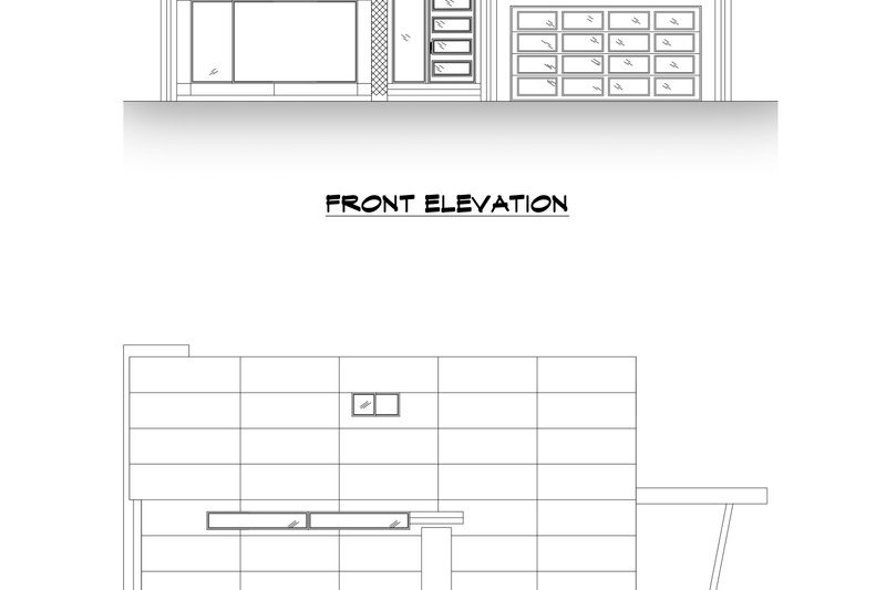 House Blueprint - Exterior - Other Elevation 3 for Contemporary House Plan #1066-102 - 5 bed, 4 bath