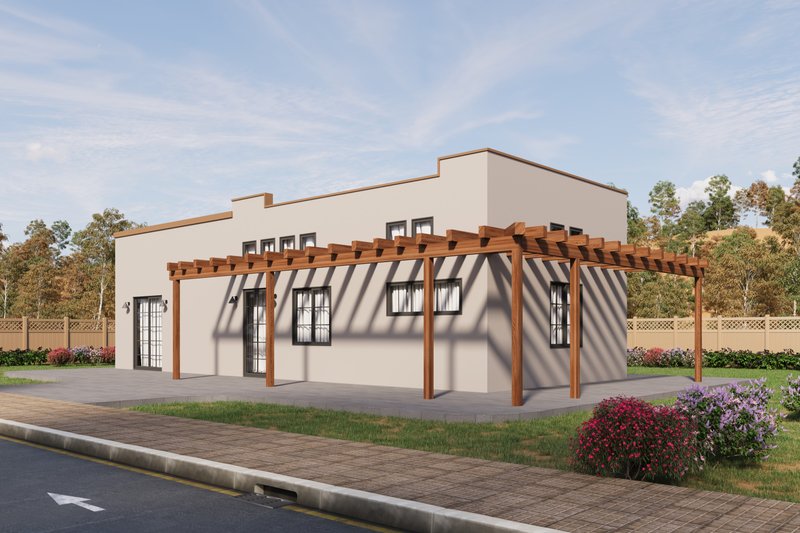 Adobe / Southwestern Style House Plan - 2 Beds 2 Baths 800 Sq/Ft Plan #1106-44