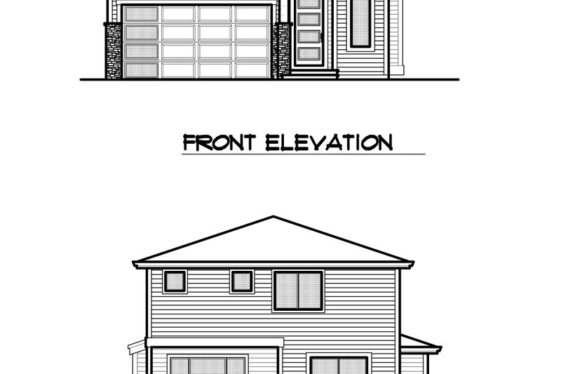 Architectural House Design - Exterior - Other Elevation 3 for Contemporary House Plan #1066-88 - 4 bed, 2.5 bath