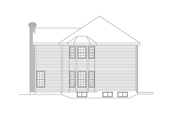 Exterior - Other Elevation for Colonial House Plan #57-705 - 4 bed, 2.5 bath