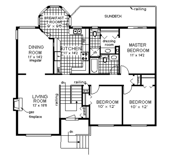 House Blueprint - European Floor Plan - Main Floor Plan #18-301