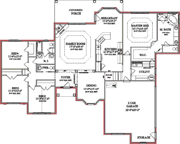 Traditional Floor Plan - Main Floor Plan #63-102