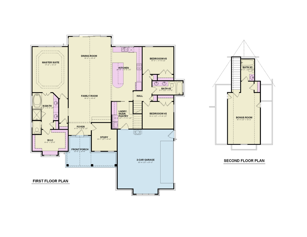 Floor Plan - Main Floor for Farmhouse House Plan #54-681 - 3 bed, 3 bath