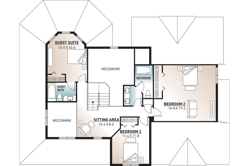 Dream House Plan - Floor Plan - Upper Floor for Traditional House Plan #23-603 - 4 bed, 3.5 bath