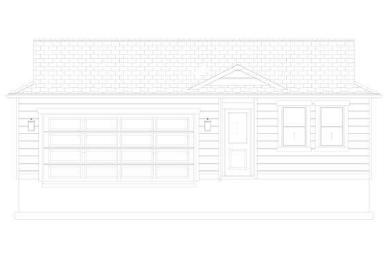 Exterior - Front Elevation 5 for Traditional House Plan #1060-121, 0 bath