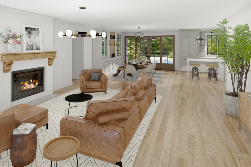 Dream House Plan - Interior - Family Room for Southern House Plan #1094-7 - 3 bed, 2 bath