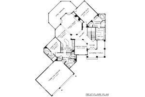 Floor Plan - Main Floor for Traditional House Plan #413-132 - 5 bed, 4.5 bath