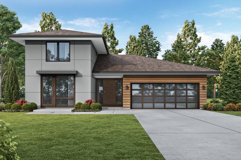 Home Plan - Contemporary Exterior - Front Elevation Plan #48-1023