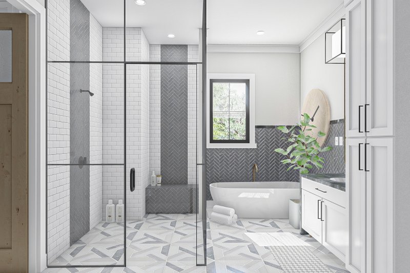 House Design - Interior - Master Bathroom 1 for Farmhouse House Plan #455-234 - 4 bed, 3.5 bath