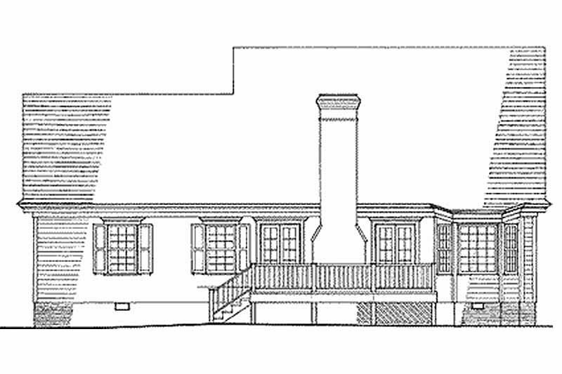 Architectural House Design - Exterior - Rear Elevation for Southern House Plan #137-212 - 3 bed, 2 bath