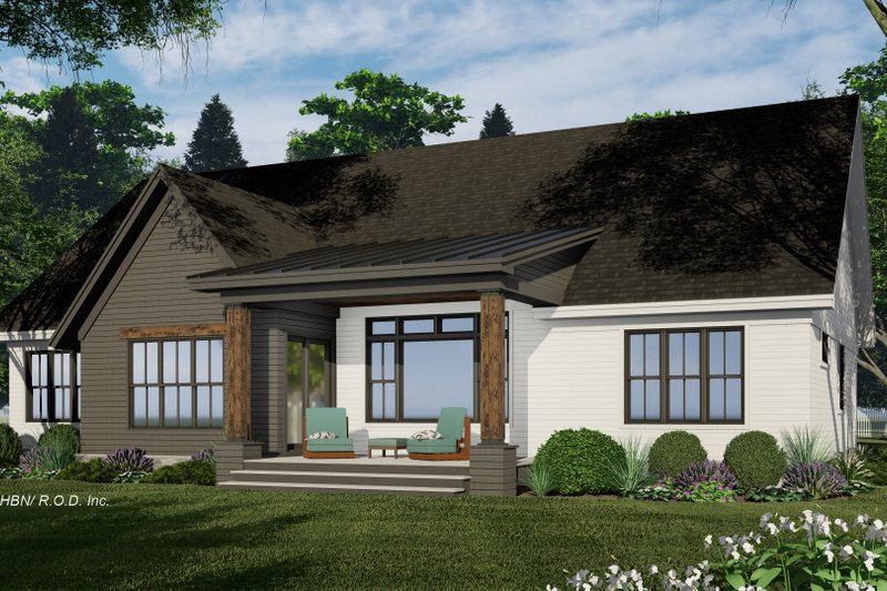 Home Plan - Exterior - Rear Elevation for Farmhouse House Plan #51-1246 - 3 bed, 2 bath