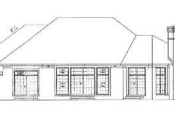 Exterior - Rear Elevation for Traditional House Plan #72-166 - 3 bed, 2.5 bath