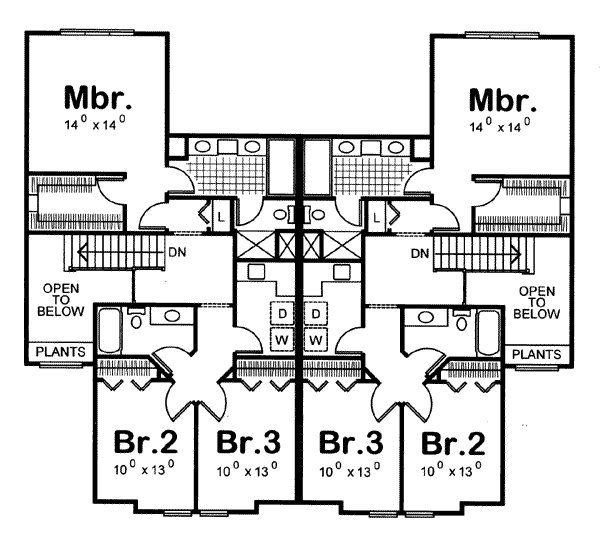 Dream House Plan - Traditional Floor Plan - Upper Floor Plan #20-565