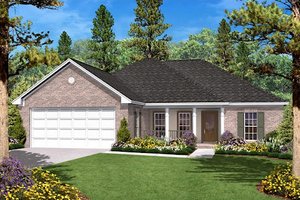 Ranch Exterior - Front Elevation Plan #430-9