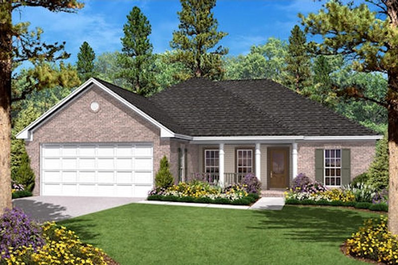 Architectural House Design - Ranch Exterior - Front Elevation Plan #430-9