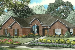 European Exterior - Front Elevation Plan #17-2280