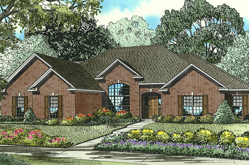Architectural House Design - European Exterior - Front Elevation Plan #17-2280