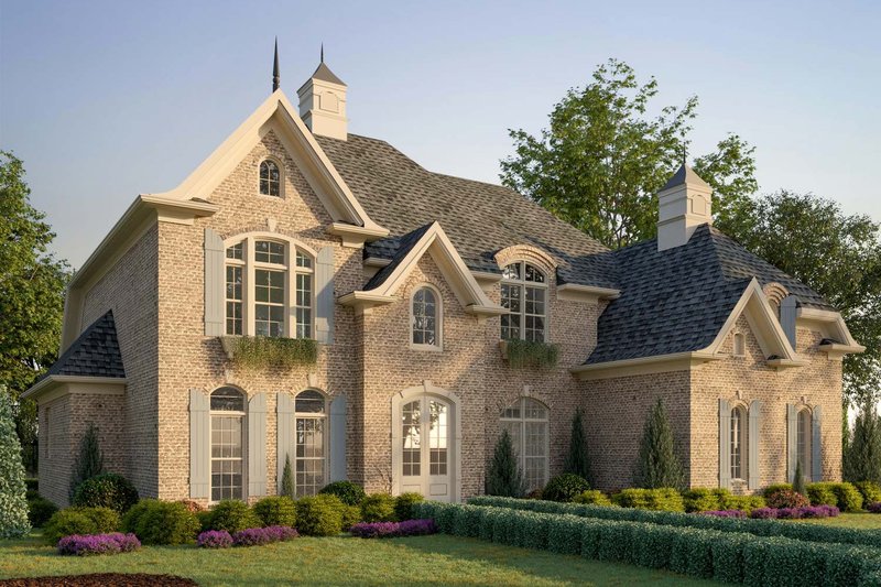Dream House Plan - Exterior - Front Elevation 5 for European House Plan #54-421 - 4 bed, 4.5 bath
